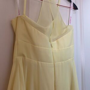 Yellow long length dress for formal attire